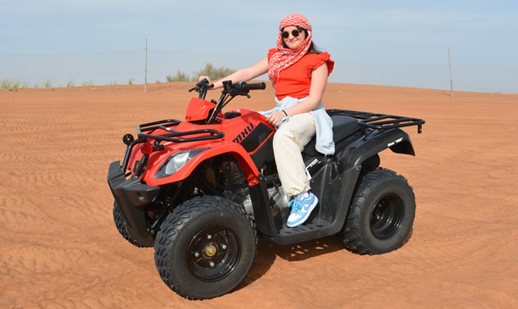 quad bike in the dubai desert