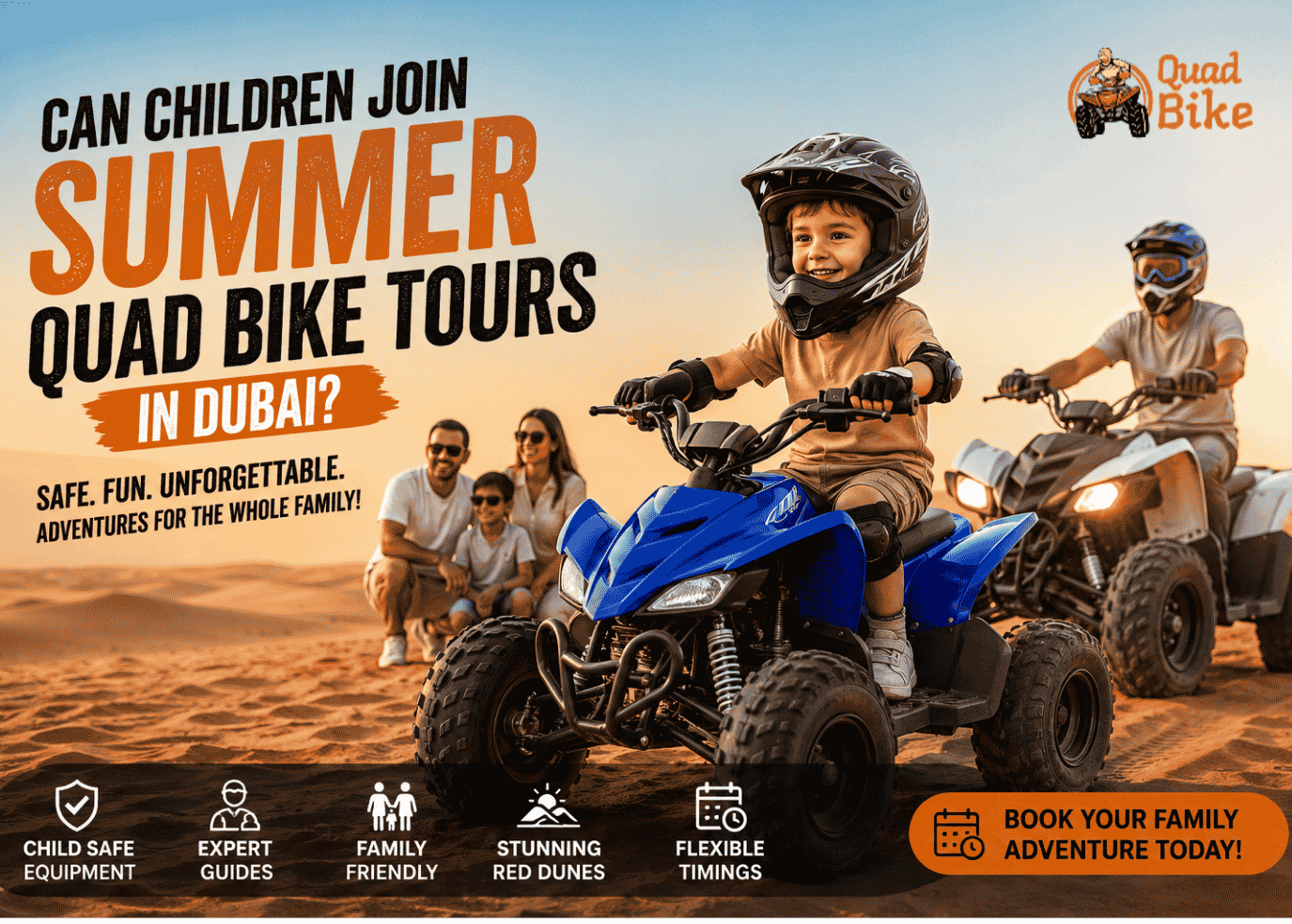 Can Children Join Summer Quad Bike Tours in Dubai?
